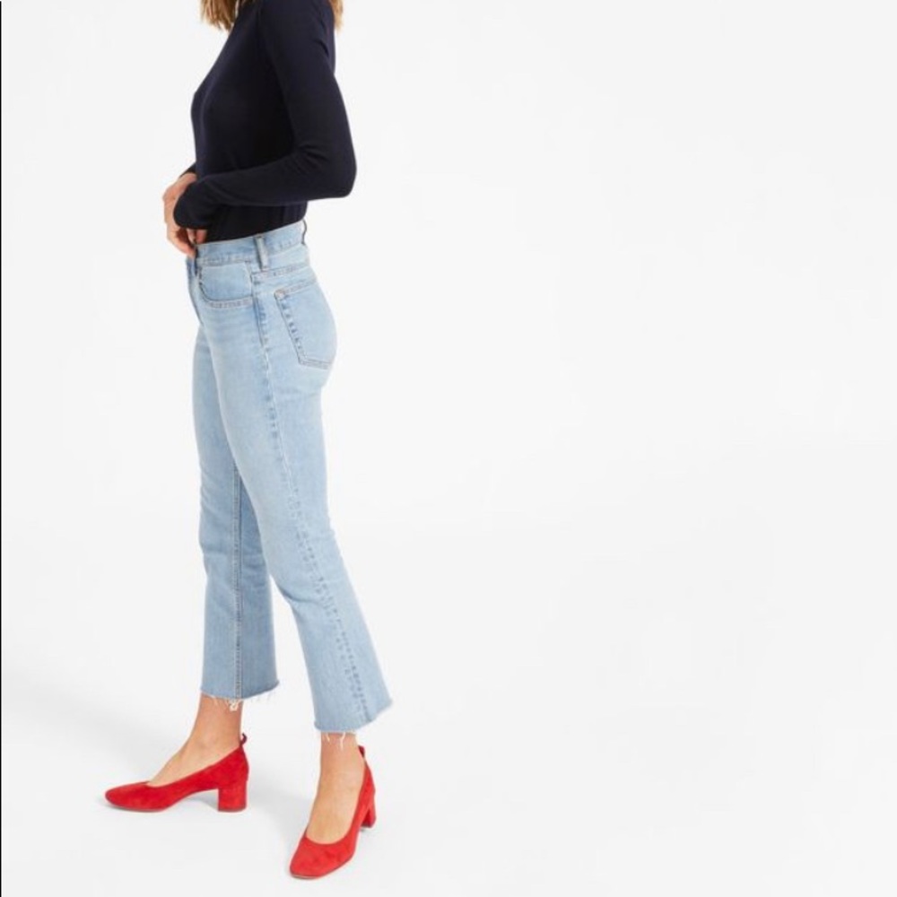Everlane High Rise Kick Crop jeans light wash, 30